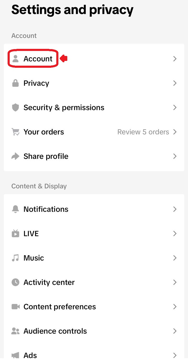 Instructions for how to request your follower data from TikTok, image idx2